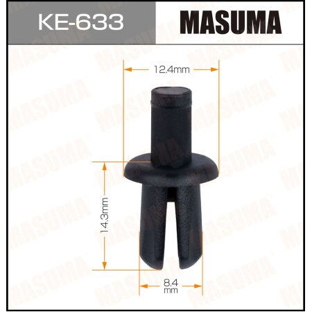 Retainer clip Masuma plastic, KE-633