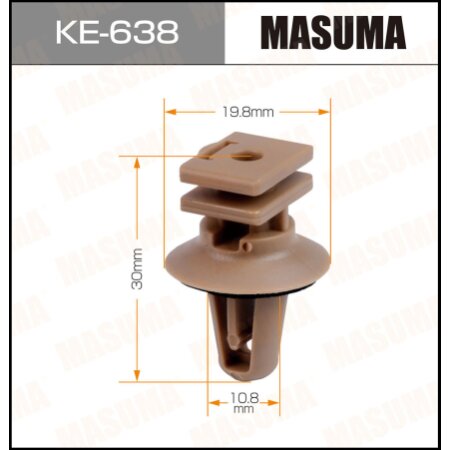 Retainer clip Masuma plastic, KE-638