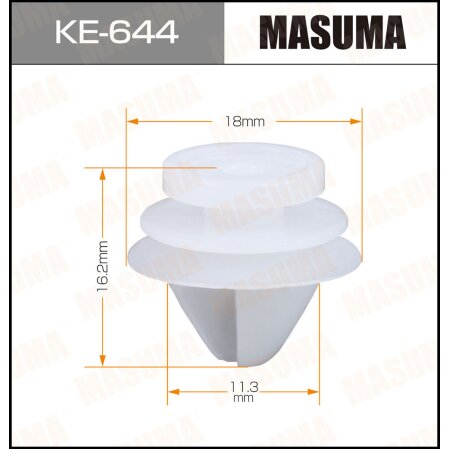 Retainer clip Masuma plastic, KE-644