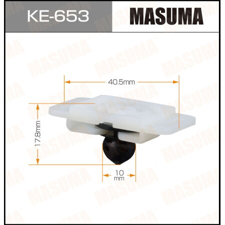 Retainer clip Masuma plastic, KE-653