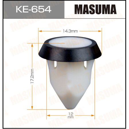 Retainer clip Masuma plastic, KE-654