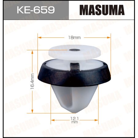 Retainer clip Masuma plastic, KE-659