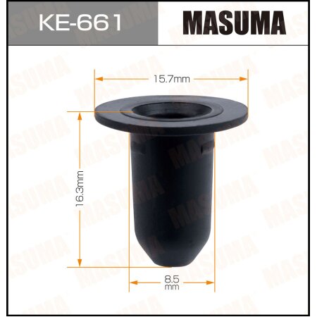 Retainer clip Masuma plastic, KE-661