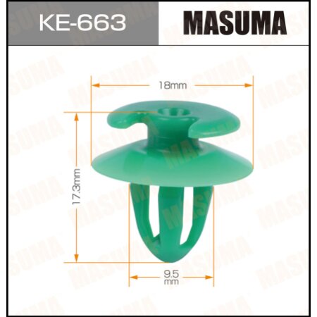 Retainer clip Masuma plastic, KE-663