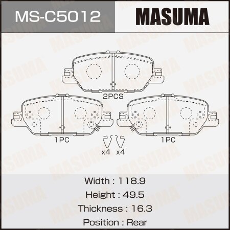 Brake pads Masuma, MS-C5012