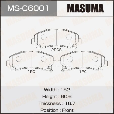 Brake pads Masuma, MS-C6001