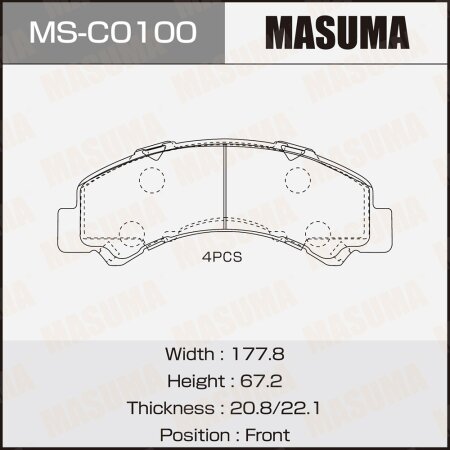 Brake pads Masuma, MS-C0100