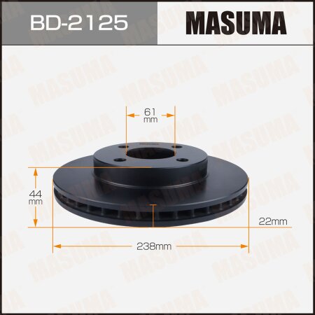 Brake disk Masuma, BD-2125