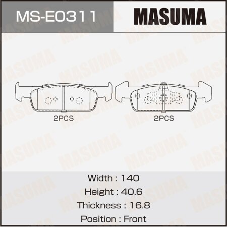 Brake pads Masuma, MS-E0311