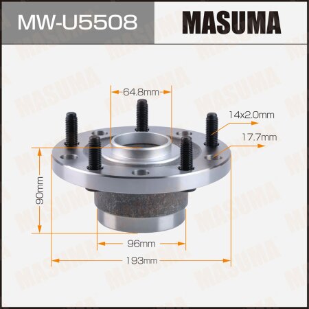 Wheel hub assembly Masuma, MW-U5508