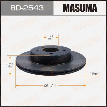 Brake disk Masuma, BD-2543