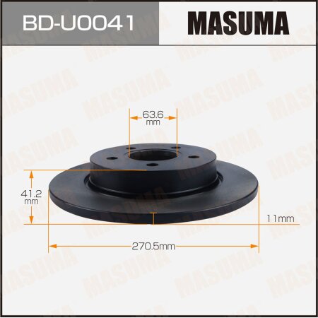 Brake disk Masuma, BD-U0041