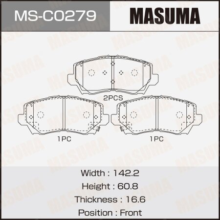 Brake pads Masuma, MS-C0279