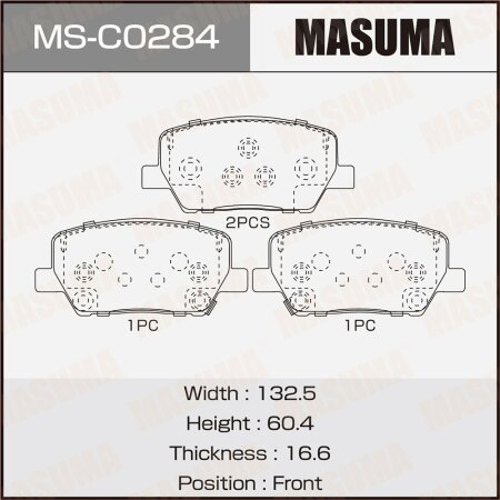 Brake pads Masuma, MS-C0284