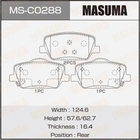 Brake pads Masuma, MS-C0288