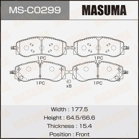 Brake pads Masuma, MS-C0299