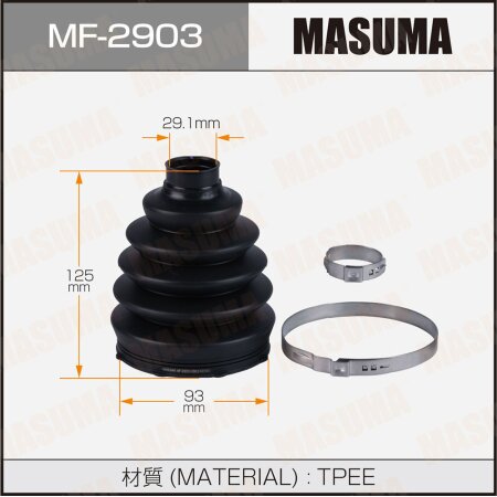 CV Joint boot Masuma (rubber), MF-2903