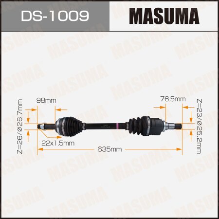 Drive shaft Masuma, DS-1009