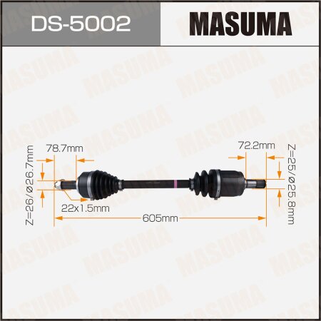 Drive shaft Masuma, DS-5002