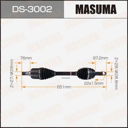 Drive shaft Masuma, DS-3002