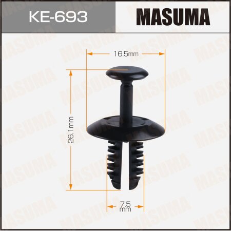 Retainer clip Masuma plastic, KE-693