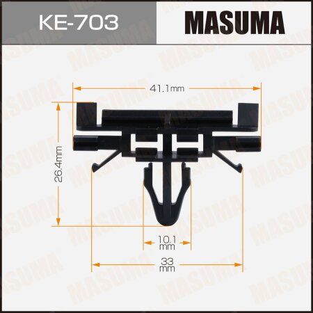 Retainer clip Masuma plastic, KE-703