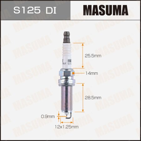 Spark plug Masuma iridium+iridium DILKAR7C9H, S125DI