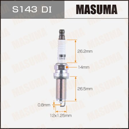 Spark plug Masuma iridium+iridium (96210) DILKAR6T8, S143DI