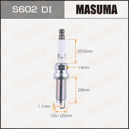 Spark plug Masuma iridium+iridium (90137) DILZKAR7C11S, S602DI