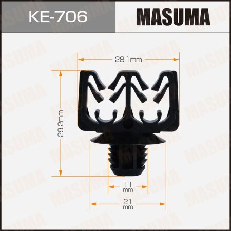 Retainer clip Masuma plastic, KE-706