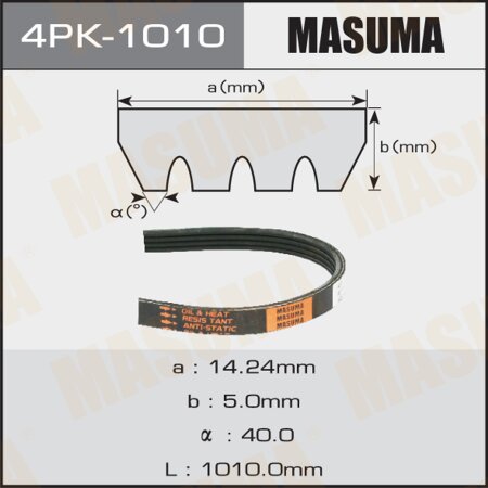 Drive V-Ribbed belt Masuma, 4PK-1010