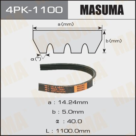 Drive V-Ribbed belt Masuma, 4PK-1100