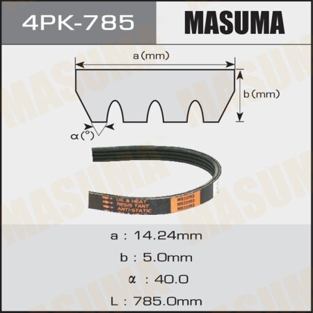 Drive V-Ribbed belt Masuma, 4PK-785