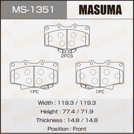 Brake pads Masuma, MS-1351