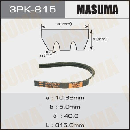 Drive V-Ribbed belt Masuma, 3PK-815