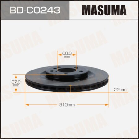 Brake disk Masuma, BD-C0243