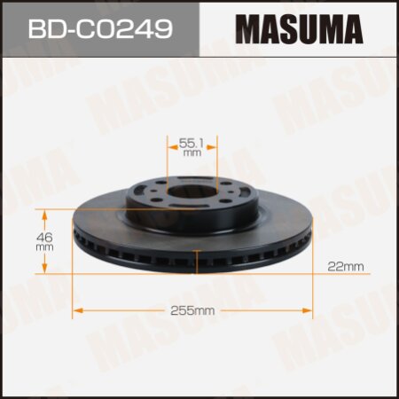 Brake disk Masuma, BD-C0249