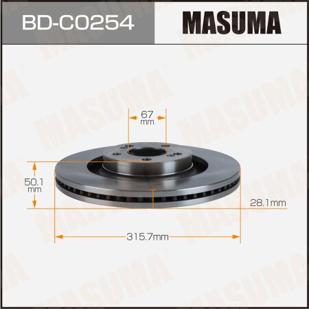 Brake disk Masuma, BD-C0254