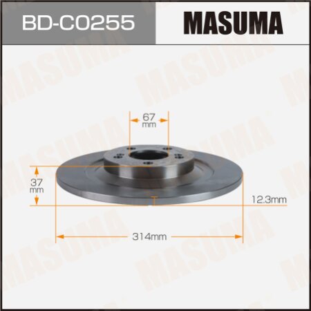 Brake disk Masuma, BD-C0255