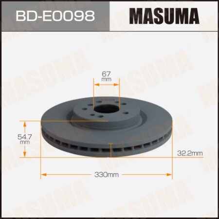 Brake disk Masuma, BD-E0098
