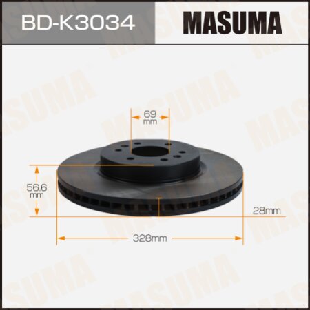 Brake disk Masuma, BD-K3034