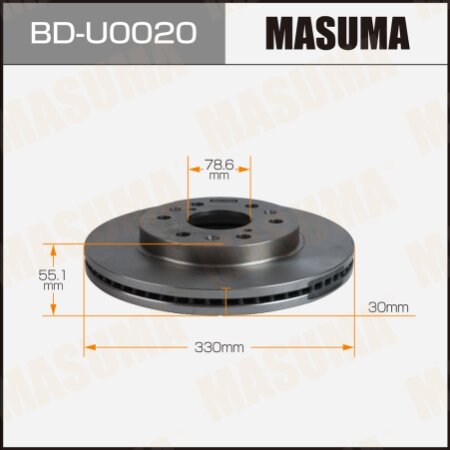 Brake disk Masuma, BD-U0020