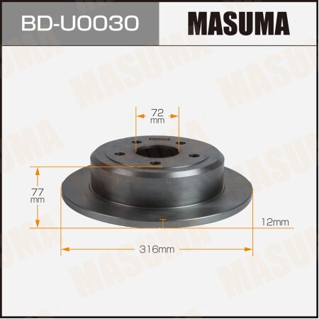 Brake disk Masuma, BD-U0030