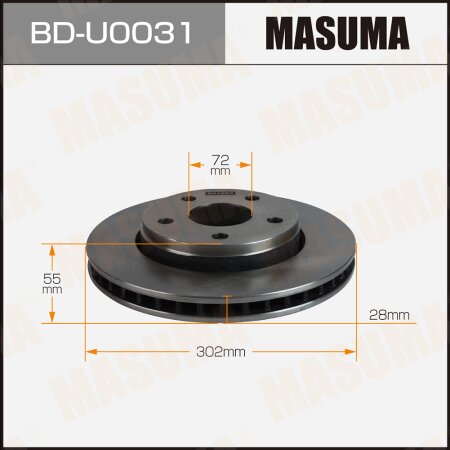 Brake disk Masuma, BD-U0031