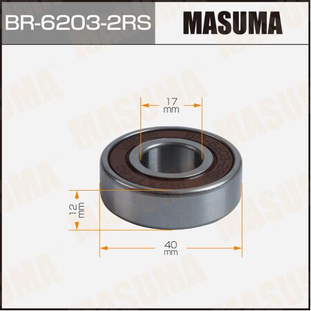 Ball bearing Masuma 17*40*12mm, BR-6203-2RS