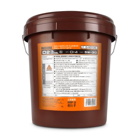 Engine oil MASUMA 5W30 D2 CI-4 diesel, synthetics 18L, D-5010E