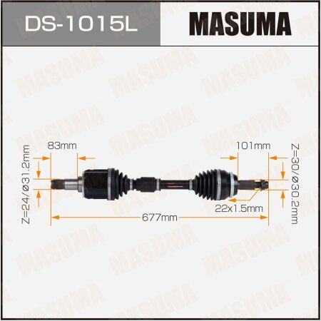 Drive shaft Masuma, DS-1015L