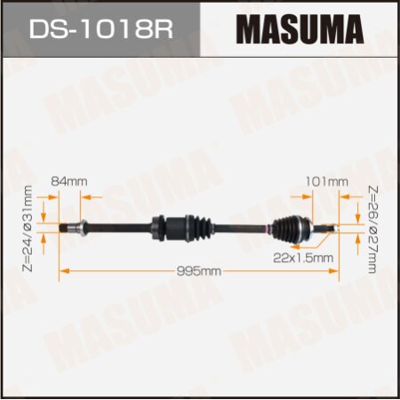Drive shaft Masuma, DS-1018R