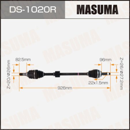 Drive shaft Masuma, DS-1020R