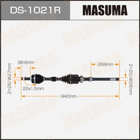 Drive shaft Masuma, DS-1021